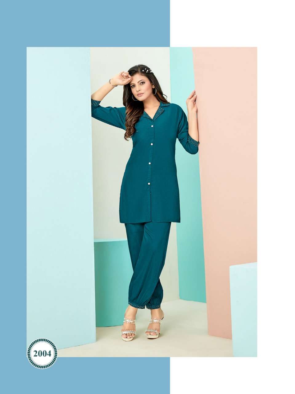 SOPHIA VOL 2 CHINON FABRIC AFGANI STYLIST HANDWORK CO ORD SET BY S3FOREVER BRAND 2004